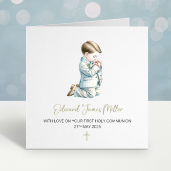 Boys 1st Holy Communion Card