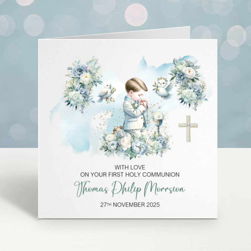 Boys 1st Holy Communion Card