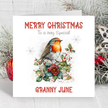 Robin Christmas card