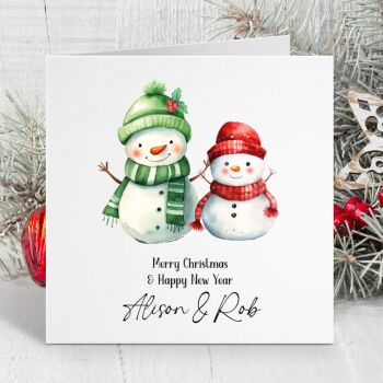 Snowmen Christmas card