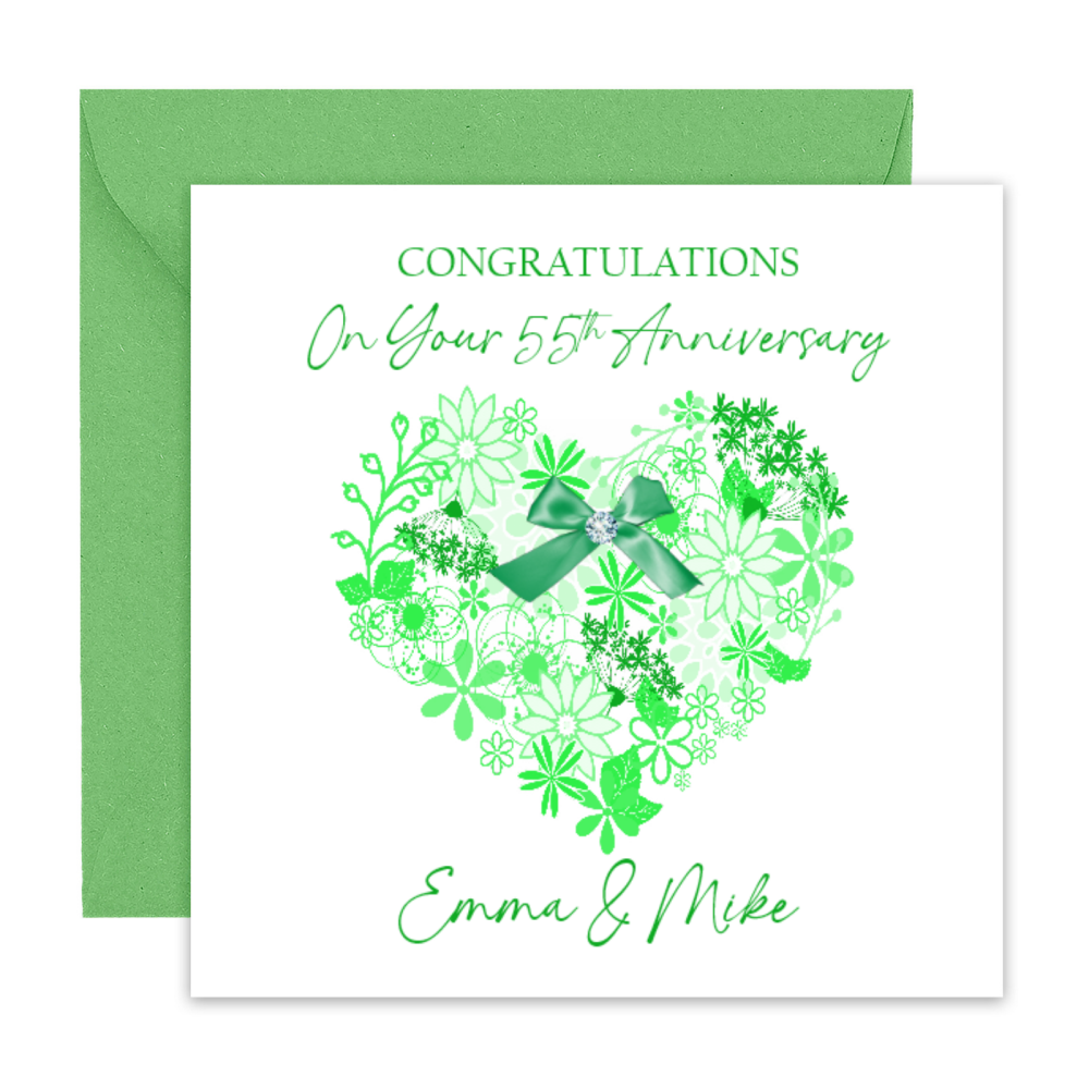 Emerald  '55' Anniversary Card