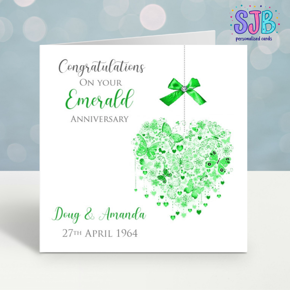 Emerald  '55' Anniversary Card