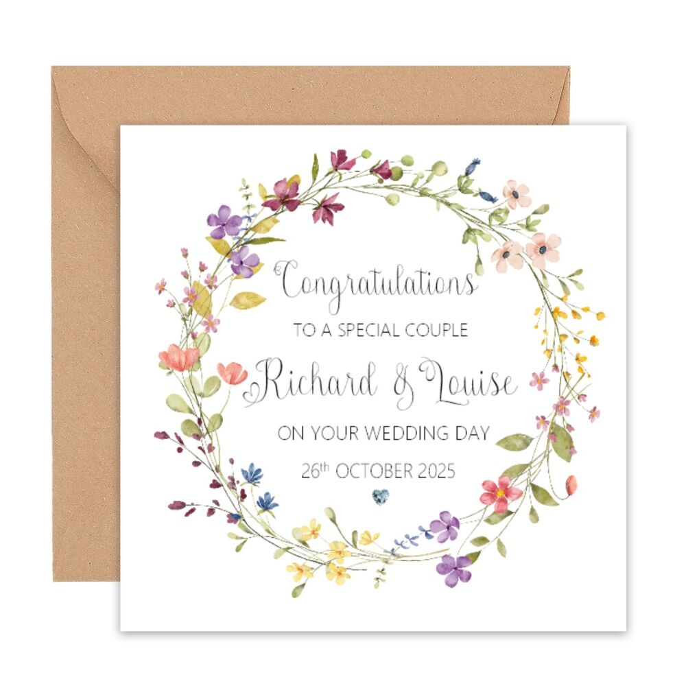 Floral Wedding Card