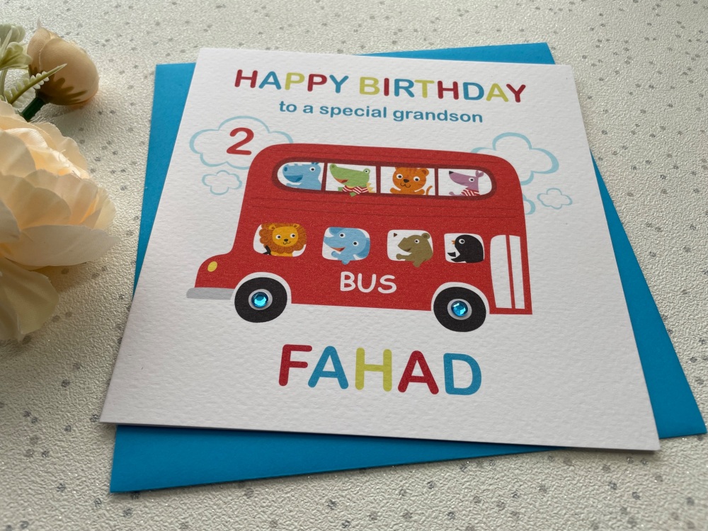 Bus Birthday Card