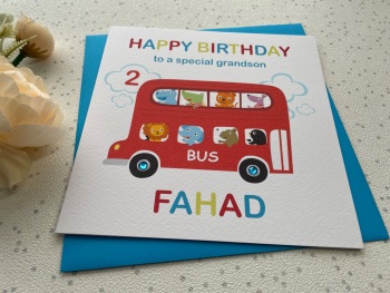 Bus Birthday Card
