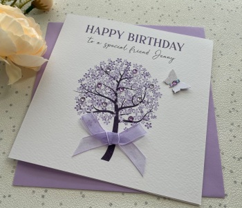 Multi-coloured Tree Birthday Card