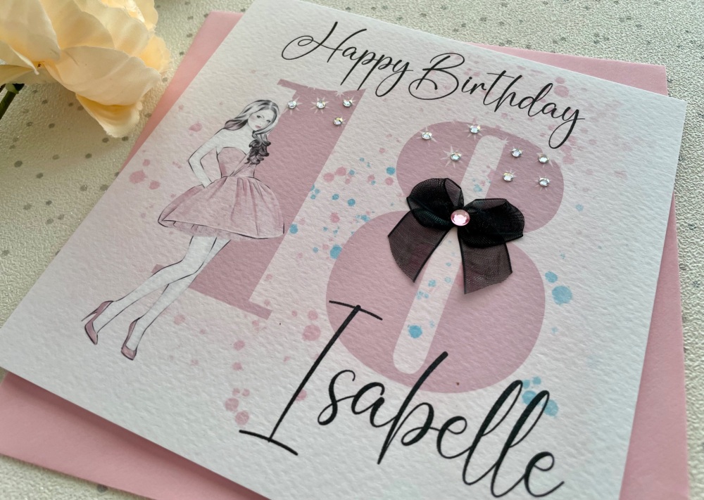 Pink Age Birthday Card ANY AGE