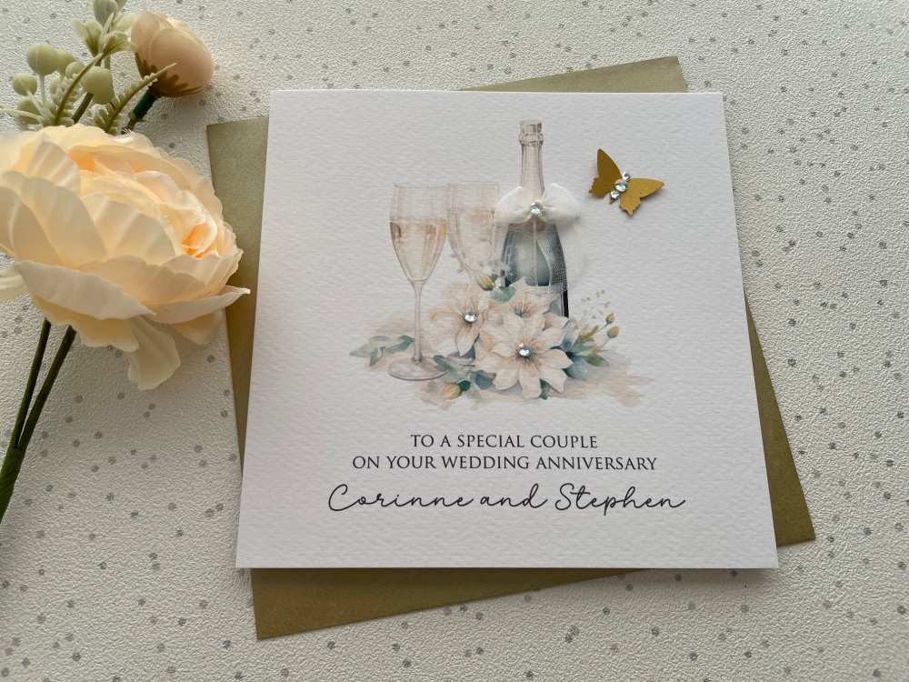 Champagne Anniversary Card
