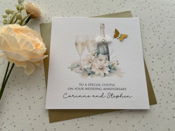 Champagne Anniversary Card