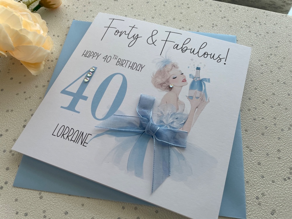 Pink Age Birthday Card ANY AGE