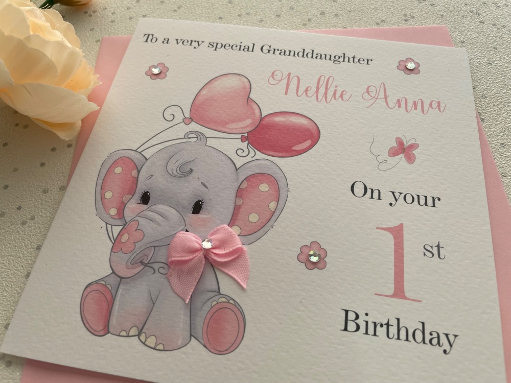 Pink Age Birthday Card ANY AGE