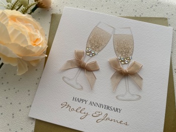 Champagne Golden Anniversary Card