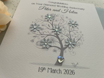 Diamond/ 60th Wedding Anniversary Tree Card
