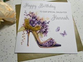 Purple Shoes Birthday Card