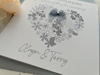 Diamond Anniversary Floral Heart