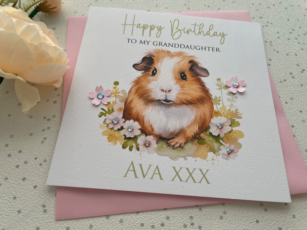 Birthday Guinea Pig  card