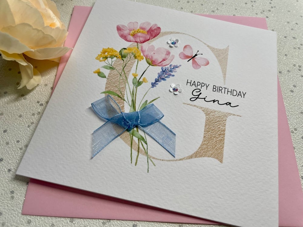 ' Initial' Birthday Card