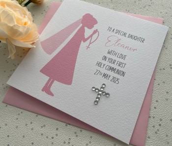 Girls 1st Holy Communion Card