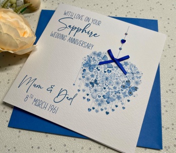 Sapphire Anniversary Card