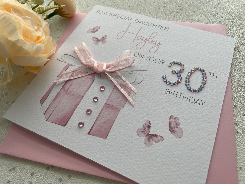 Birthday Gift & Butterflies Card