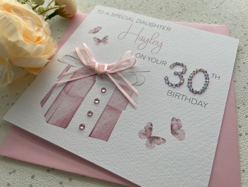 Birthday Gift & Butterflies Card