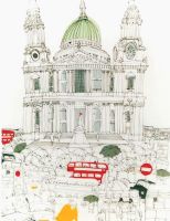 Susie Brooks Tea Towel, London Waiting