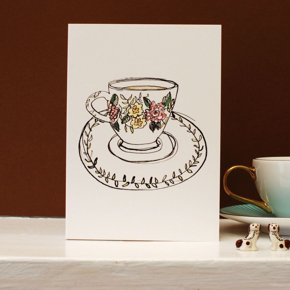 Mint Tea Cup Card