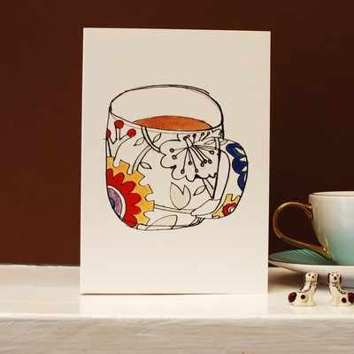 Ginger Tea Cup Card