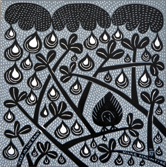 Hilke MacIntyre 'Bird in the Rain' Card