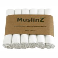 Muslin Squares - Bamboo & Organic Cotton - pack of 6