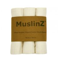 Muslin Squares - Bamboo & Organic Cotton - pack of 3