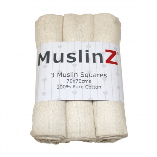 Muslin squares - unbleached organic cotton 