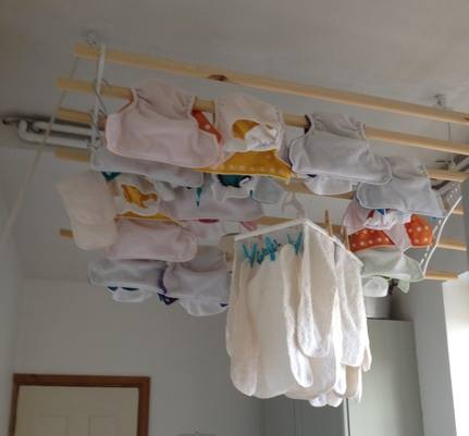 Drying nappies indoors