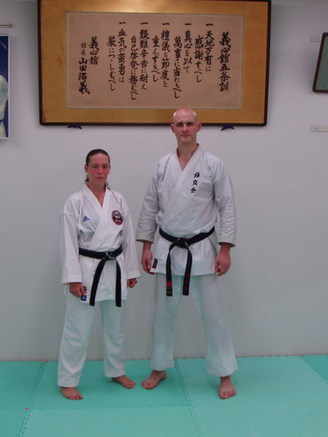 Sensei Roland & Sensei Adele at honbu dojo