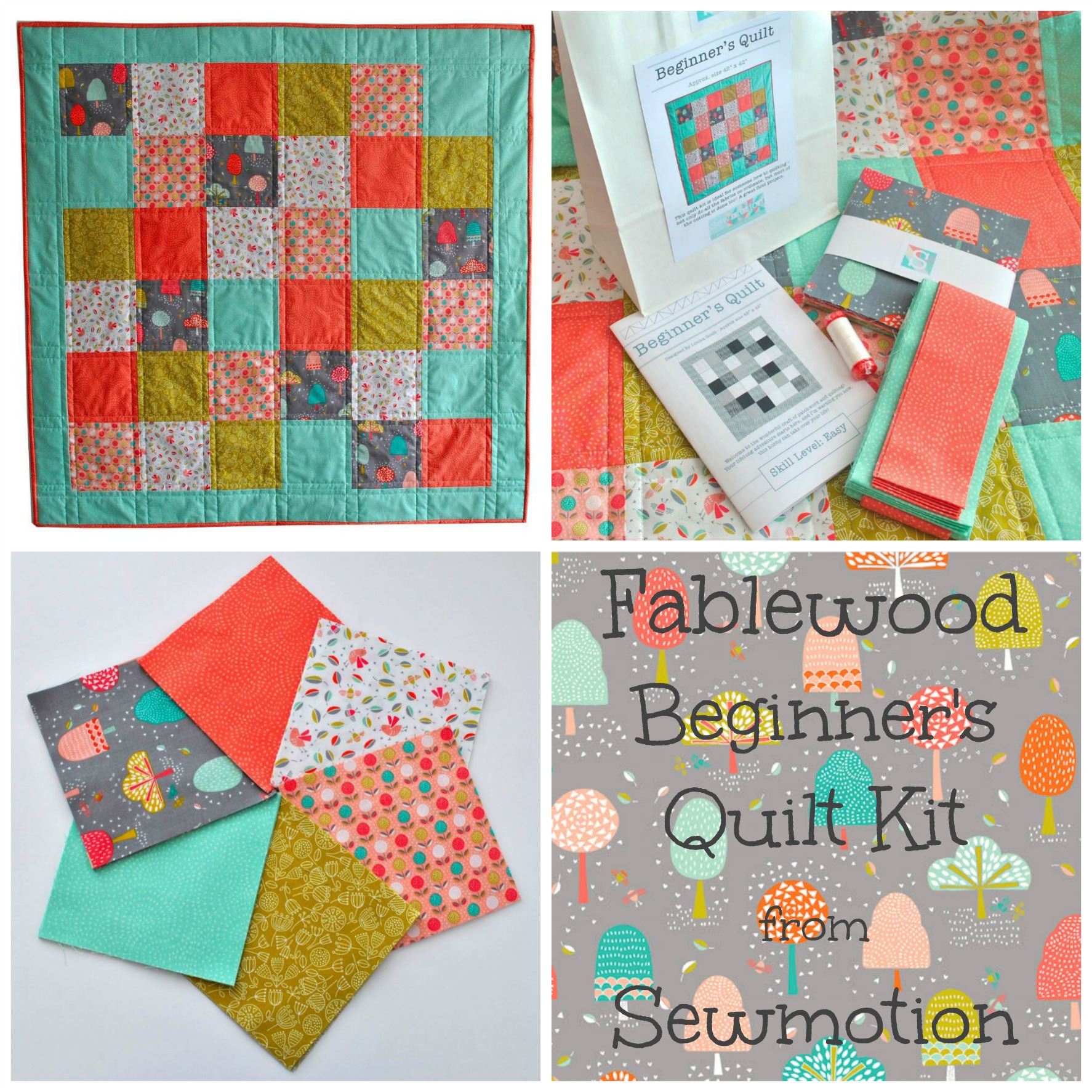 Beginner's Quilt Kit in Fablewood