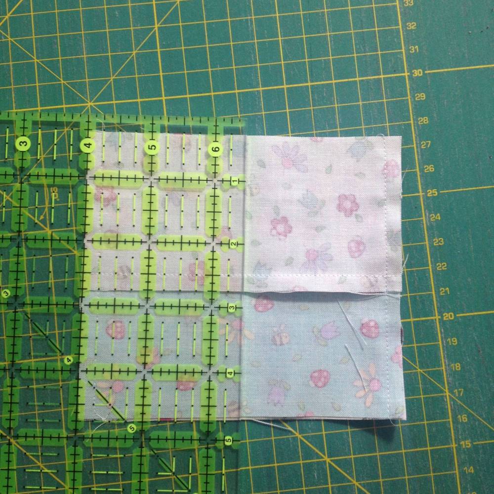 Four-Patch Block using Charm Squares