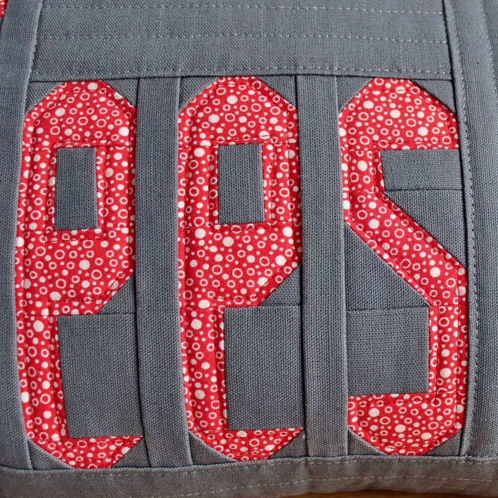 Teesside Collection: Tees Me Cushion in Red, White & Grey