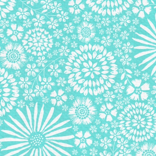 Floral Pop in Aqua from Michael Miller - DC7405-Aqua-D