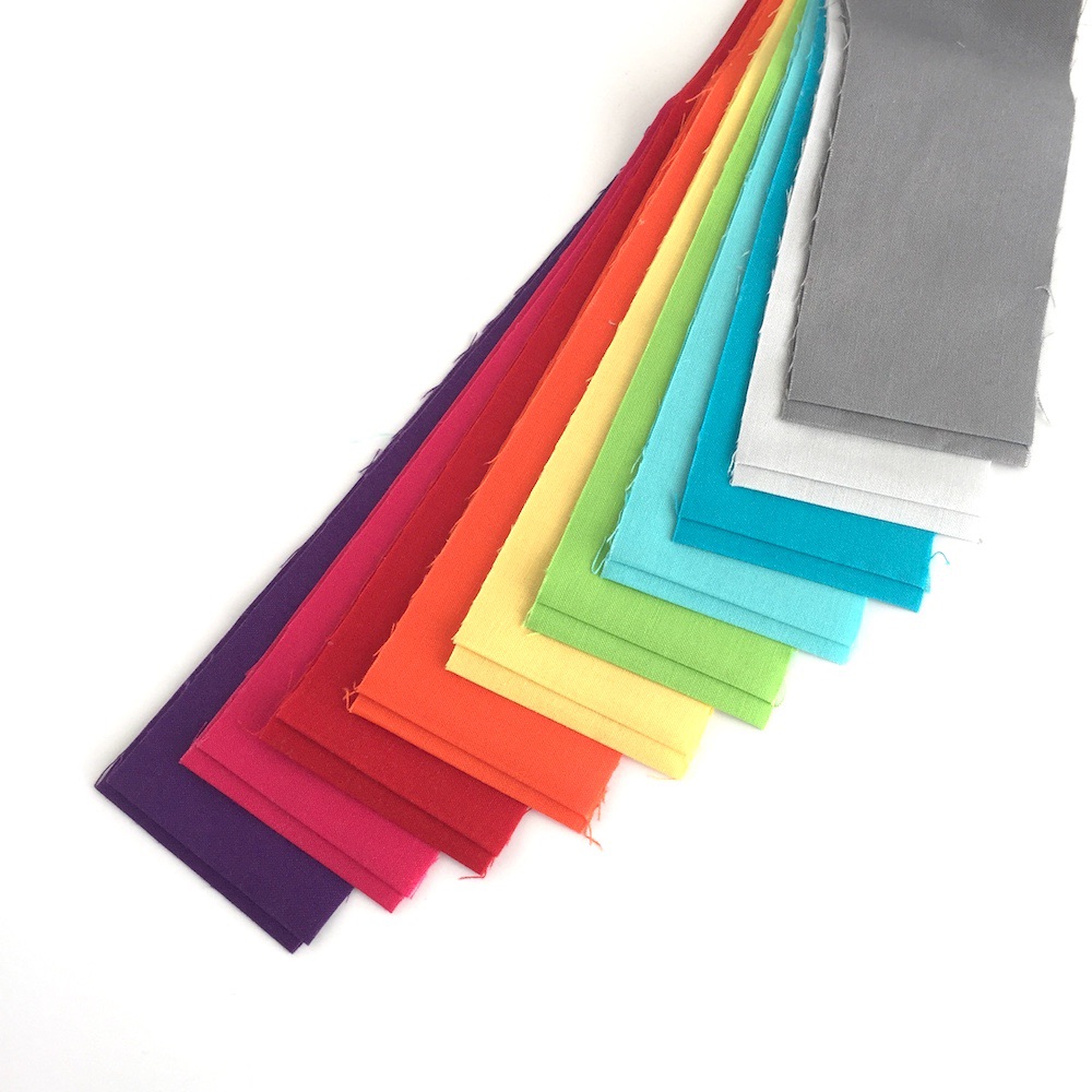 Quilter's Pre-cut 20pc Fabric Strip Set in Makower's Spectrum Solids