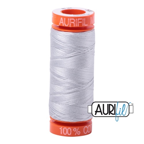 Aurifil Mako 50 Cotton / 200m - Silver - 2600