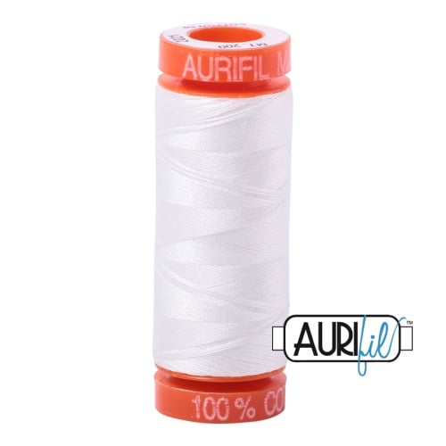 Aurifil Mako 50 Cotton / 200m - White - 2024