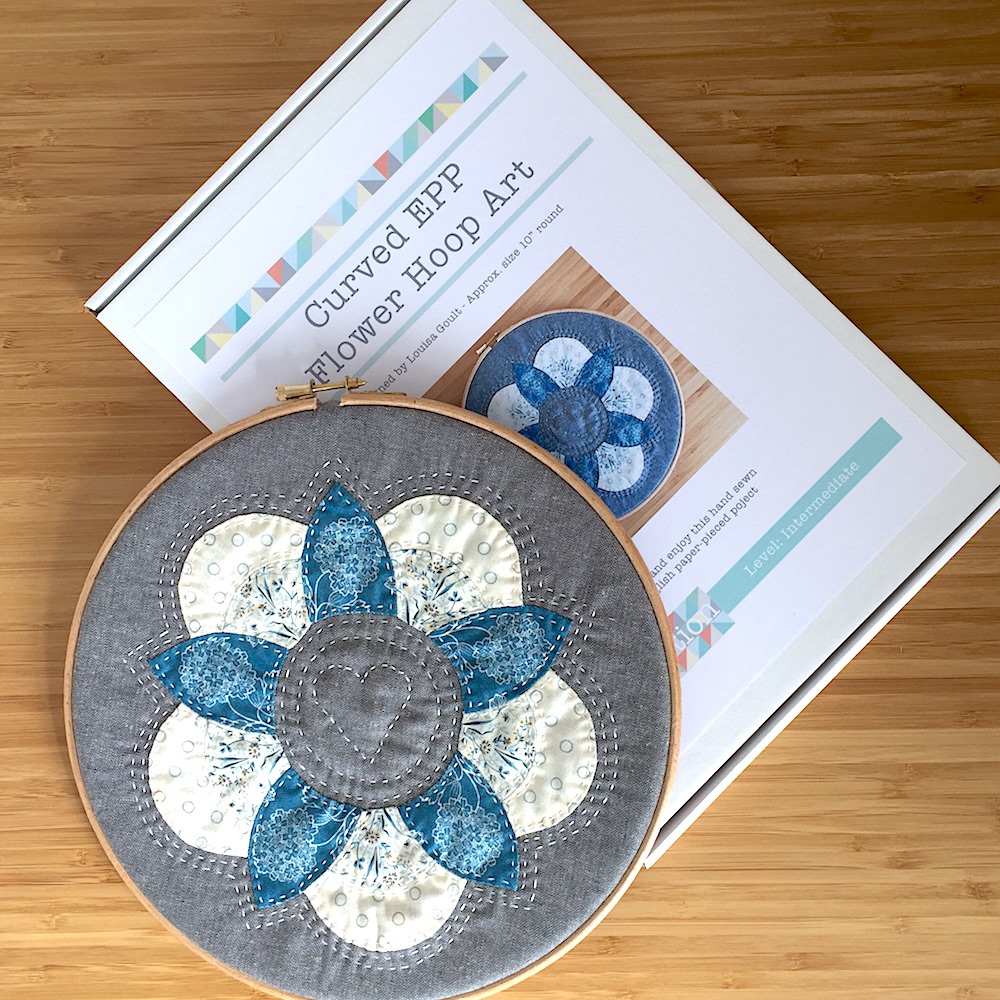 Curved EPP Flower Hoop Art Kit in Blue Sky - 10"