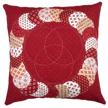 Overlapping Circles Cushion Pattern - Includes pre-cut papers