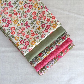 Liberty Pinks Fabric Bundle for Birds of a Feather Mystery Quilt