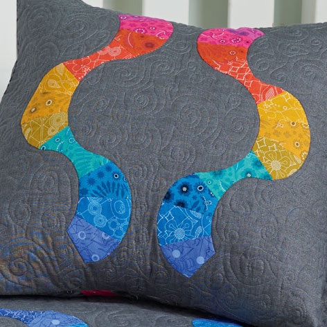 Curved Rainbow Red Runner & Cushion