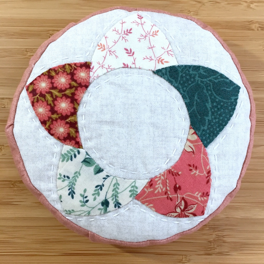 EPP Flower Pincushion Kit in Sequoia - Patchwork Pincushion Kit