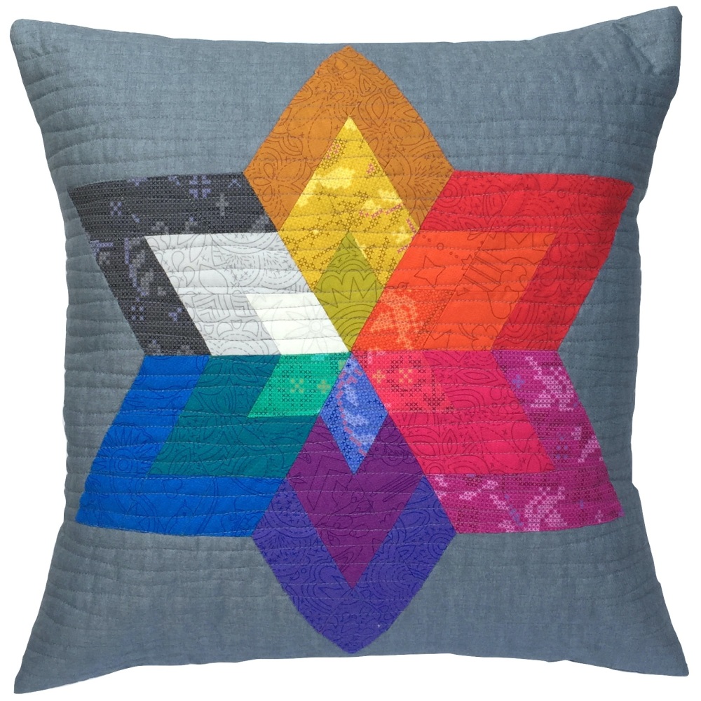 <!-- 002 -->Diamond Star Cushion Kit in Sun Prints - (EPP) English Paper-Pi