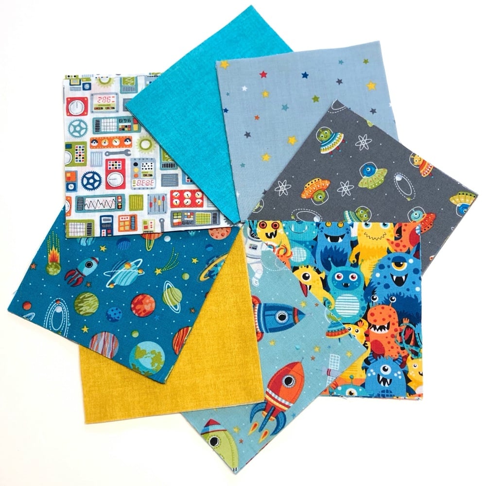 Quilter's Pre-cut 42pc Charm Pack in Outer Space