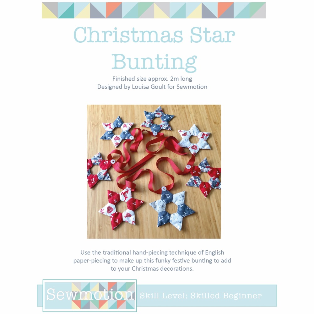 Star Bunting Pattern - Includes pre-cut papers