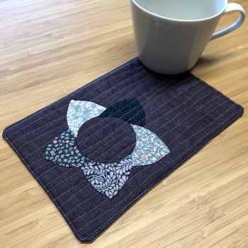 EPP Mug Rug Kit in Liberty Purples - English Paper-piecing Kit
